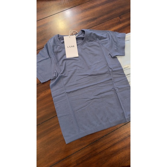 LSKD AeroFLX+ Seamless Tee Night Shadow Workout Shirt Womens Medium NWT NEW - Picture 11 of 16